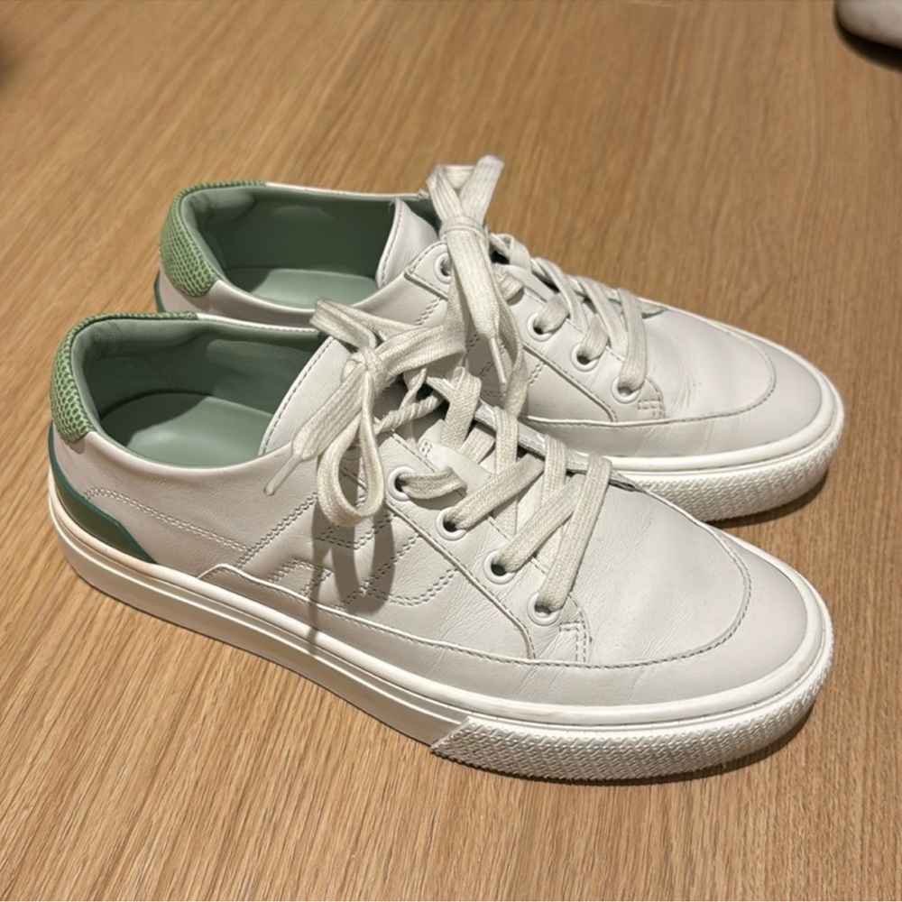 Hermes White and Green Sneakers